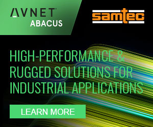 Avnet Abacus Samtec Industrial Campaign 300x250 banner